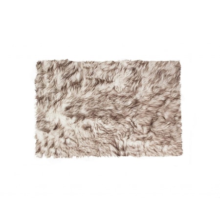Homeroots 2 x 3 in. Fur Sheepskin Rug and Throw - Gradient Chocolate 317213